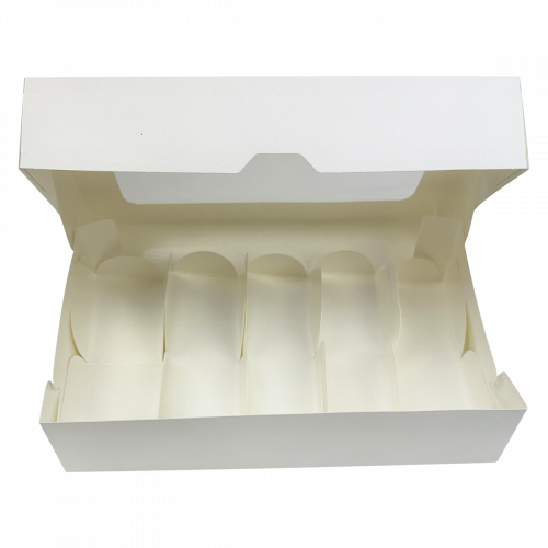 Коробка для 5 эклеров, 250 х 150 х 50 мм, белая